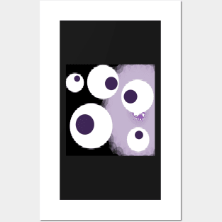 Black, white and purple Posters and Art